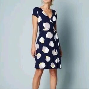 Boden Navy Floral Wrap Dress